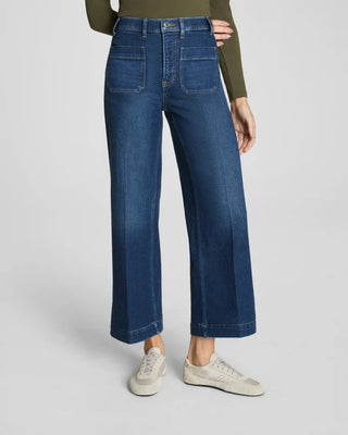 Spanxshape™ Authentic 360 Cropped Wide Leg Jeans With Patch Pockets