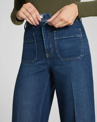 Spanxshape™ Authentic 360 Cropped Wide Leg Jeans With Patch Pockets