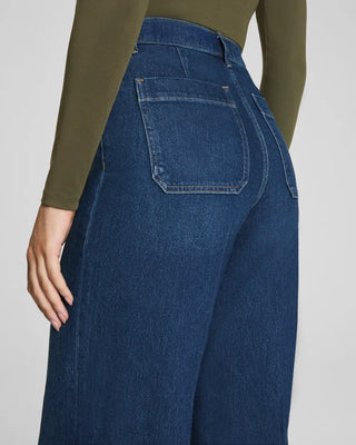 Spanxshape™ Authentic 360 Cropped Wide Leg Jeans With Patch Pockets