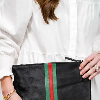 Hyde Stripe Clutch - Black