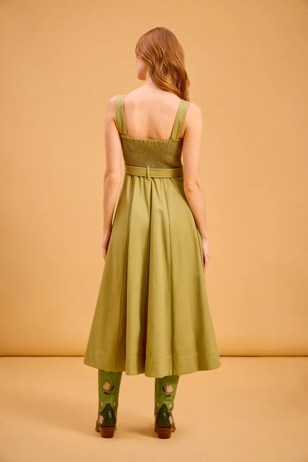 Olivia By Livro Foster Dress in Olive Green Midi – Monkee's of Summerville