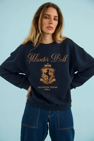 HeritageSweatshirt-MidnightBlue-MalloryJean-BlueRidgeDenim-Fall2026-HunterBellNYC-3-resized.webp
