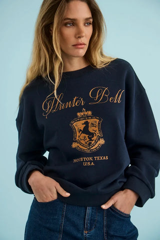 HeritageSweatshirt-MidnightBlue-MalloryJean-BlueRidgeDenim-Fall2026-HunterBellNYC-5-resized.webp