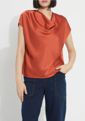 Yasmin Drape Neck Sleeveless Blouse
